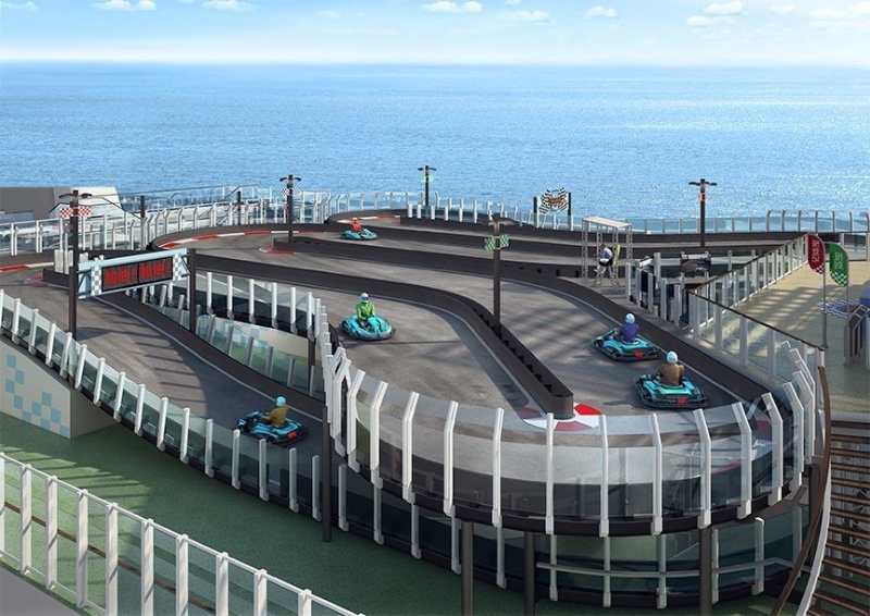 RiMO Supply construit le tout premier circuit de karting en mer à bord du dernier navire de Norwegian Cruise Line