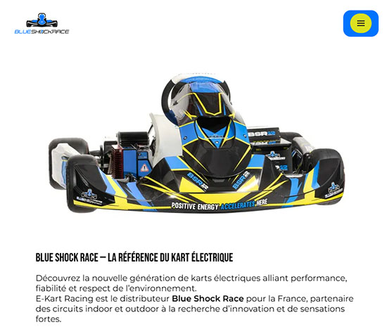 E-Kart Racing - Distributeur France des karts électriques Blue Shock Race