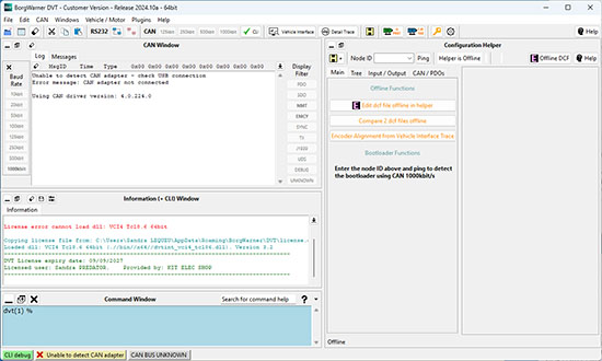 DVT Version 2024.10a - La dernière version du logiciel DVTC pour variateur SEVCON GEN4