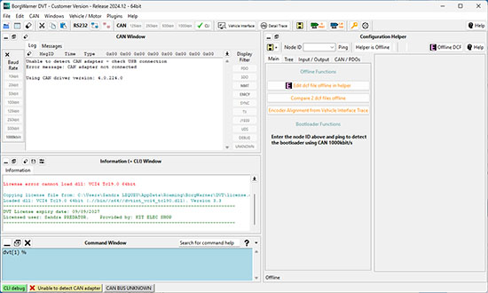 DVT Version 2024.12 - La dernière version du logiciel DVTC pour variateur SEVCON GEN4