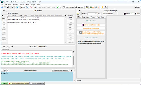 DVT Version 2025.03 - La dernière version du logiciel DVTC pour variateur SEVCON GEN4