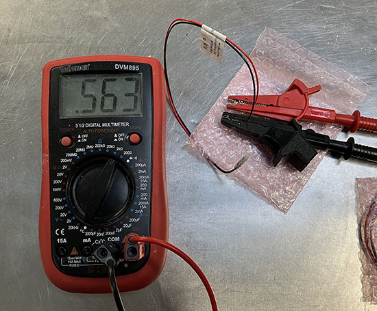563 ohms for the KYT84-30 at 17°C